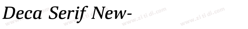 Deca Serif New字体转换